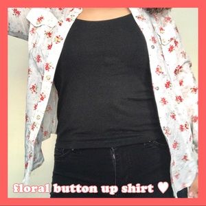 GAP button up floral long sleeve button up shirt